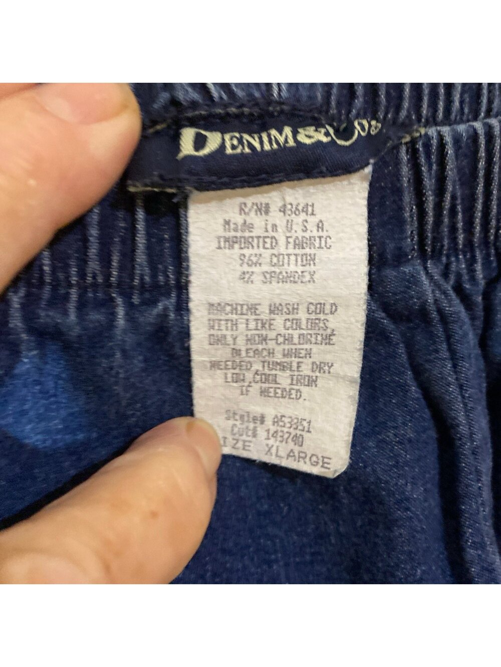 316 D& Co XL Blue Denim Straight Leg Light Wash Front Pocket